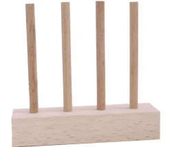 Abaque de tri bois - Socle 4 tiges taille identique sans jetons