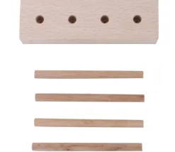 Abaque de tri bois - Socle 4 tiges taille identique sans jetons