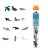 12 Animaux bébés animaux marins dans un tube de rangement