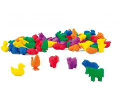 72 animaux de la ferme 3 cm- 6 couleurs