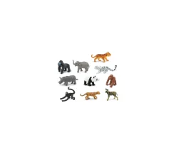 10 Animaux en danger - espèces terrestres menacées dans un tube de rangement