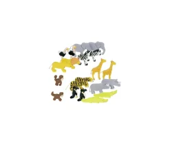 20 animaux Sauvages en bois avec couleurs
