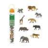9 Animaux Sud Afrique dans un tube de rangement