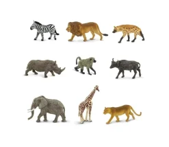 9 Animaux Sud Afrique dans un tube de rangement
