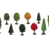 10 arbres figurines jouet d'environ 5 cm