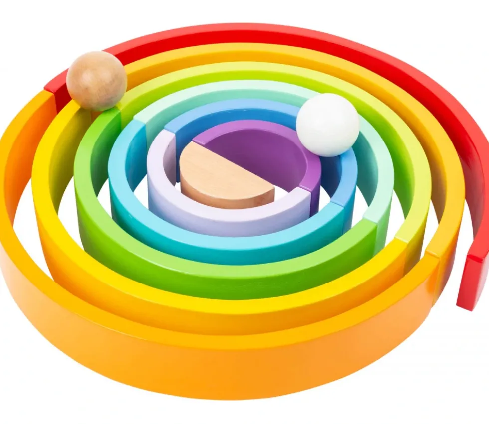 Arc-en-ciel multicolore en bois XL - 14 pièces