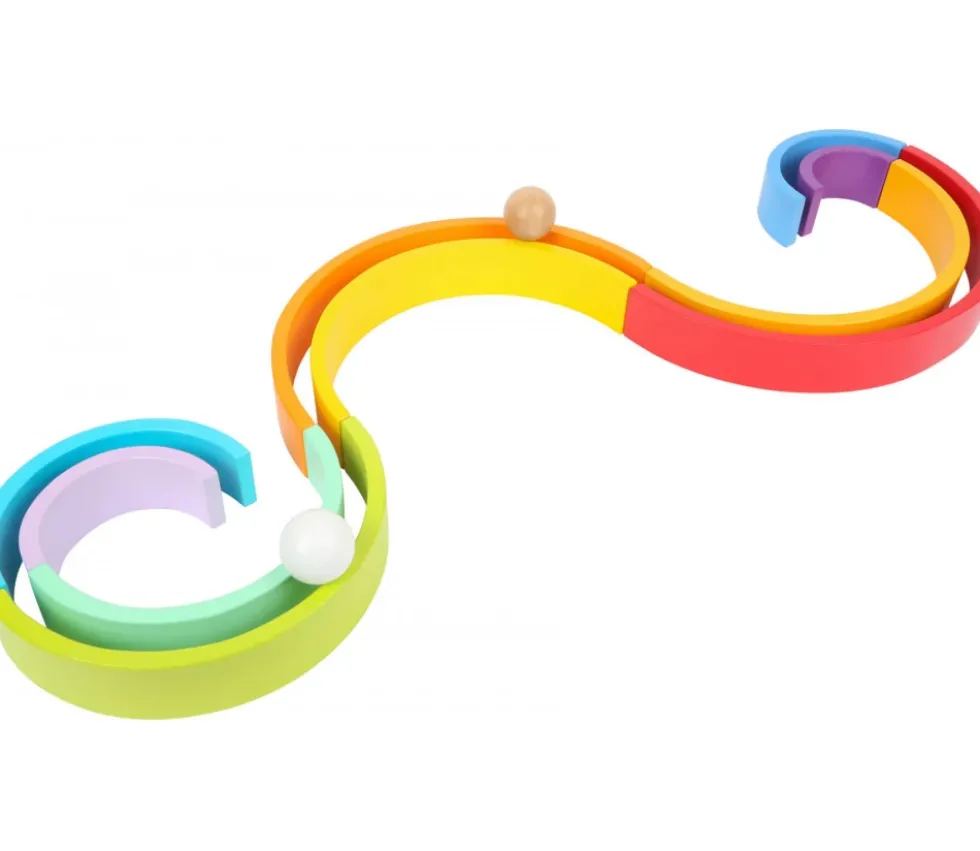 Arc-en-ciel multicolore en bois XL - 14 pièces