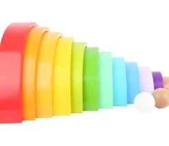 Arc-en-ciel multicolore en bois XL - 14 pièces