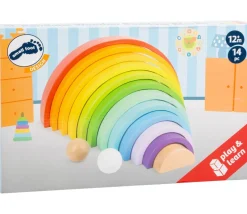 Arc-en-ciel multicolore en bois XL - 14 pièces