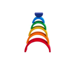 Arc-en-ciel multicolore en bois - 6 pièces