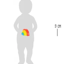 Arc-en-ciel multicolore en bois - 5 pièces