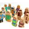 Assistant fermier en bois coloré 100 x 53 x 25 mm personnage jeu