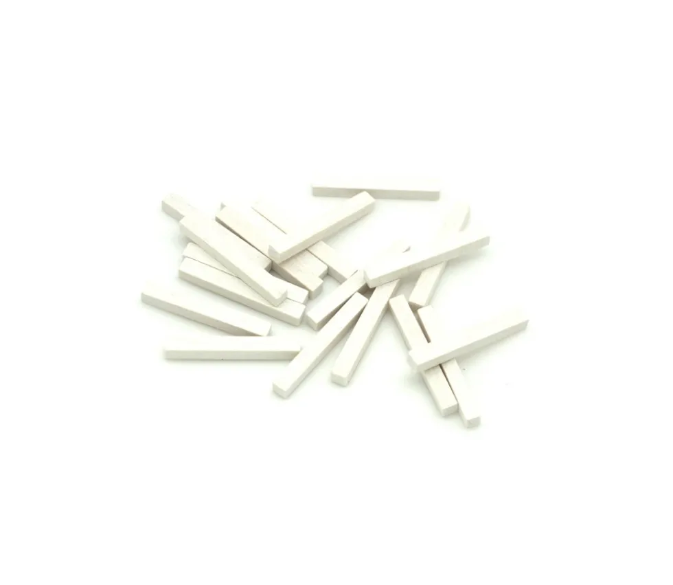 60 Baguettes en bois multicolores 5x5x39 mm