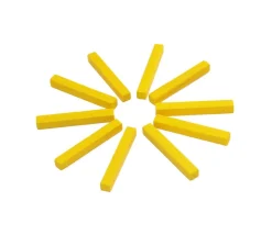 60 Baguettes en bois multicolores 5x5x39 mm