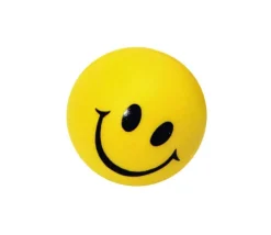 Balle jaune antistress 5 cm sourire