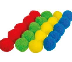 24 balles pompons geants 4.5 cm - éponges jeu / déco / bombes à eau