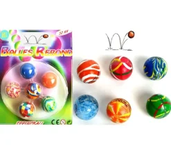 6 Balles rebondissantes de 3 cm de diamètre