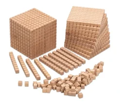 Base 10 - 120 pièces en BOIS centaines, dizaines et unités