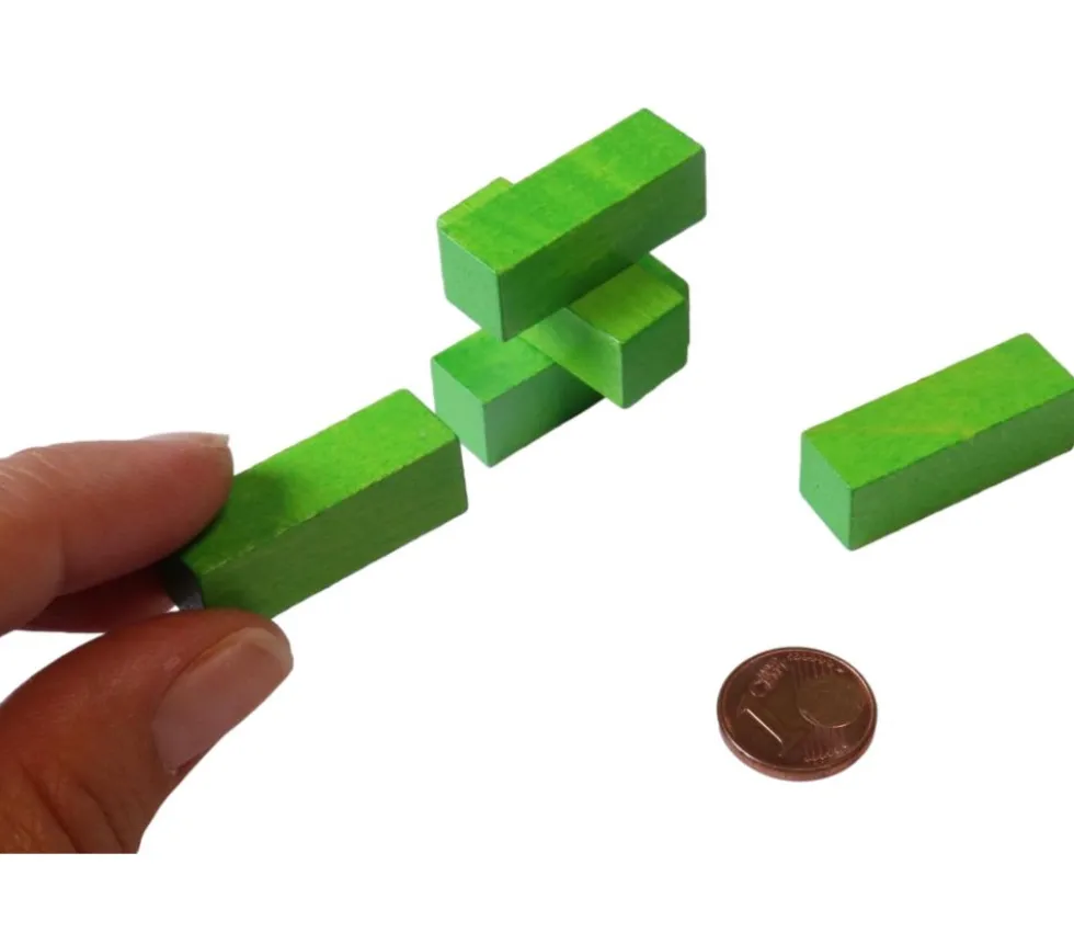 Batonnet en bois vert de 3 cm - 10x10x30 mm