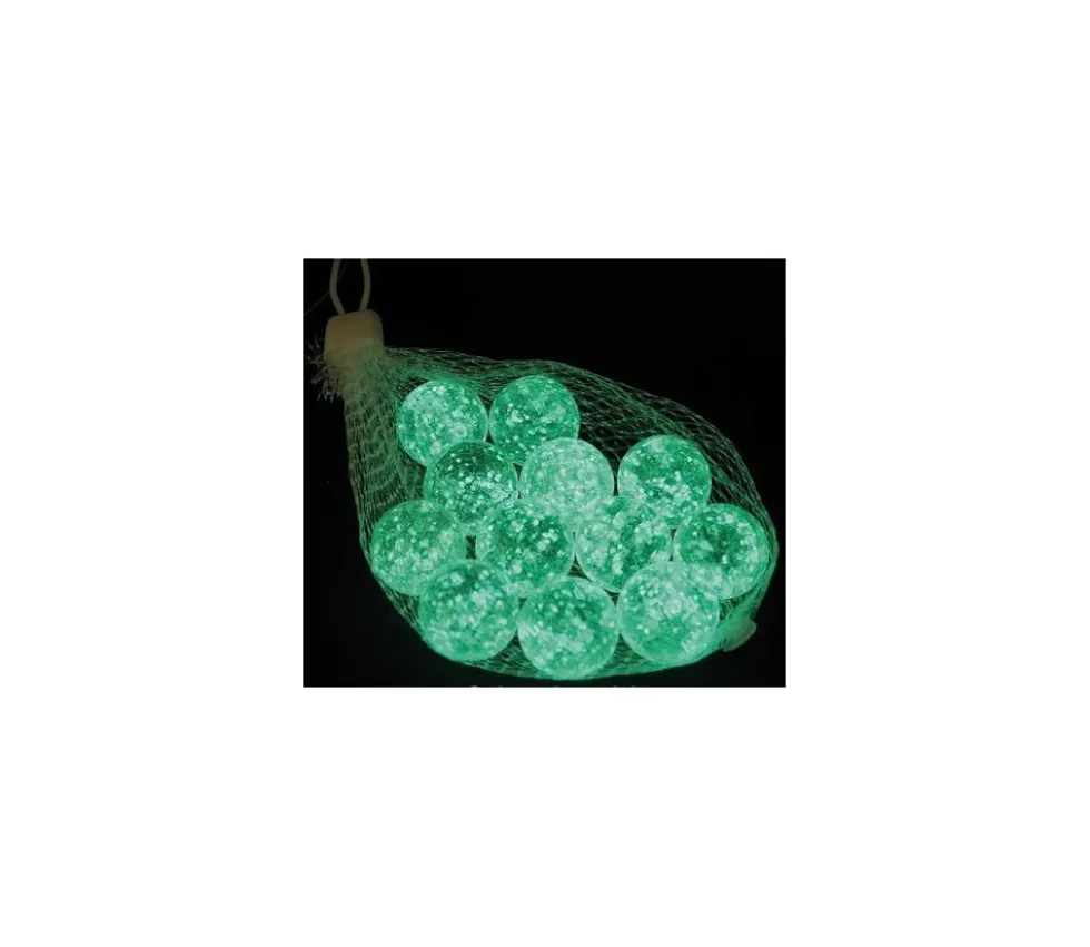 12 billes lumineuses fluorescentes 25 mm