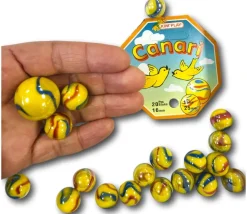 20 Billes opaques jaunes canaris + 1 boulet