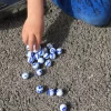 20 Billes ozone bleues et blanches 16 mm + 1 calot 25 mm