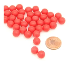 100 billes rouges de 7.5 mm de diamètre.