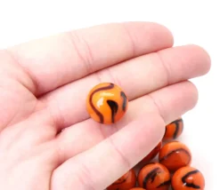 20 Billes tigre multicolores 16 mm + 1 calot 25 mm -