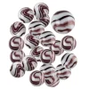 20 Billes Zèbre noir et blanc + 1 calot pour jeu