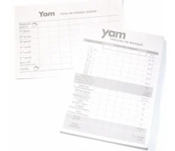 Bloc note pour jeu de dés yams marquage points
