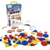 Blocs logiques 2 tailles : jeu 60 formes géométriques + 16 fiches d'activités