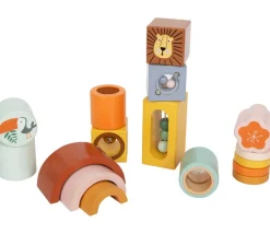 Blocs sensoriels en bois découverte bébé