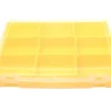 Boite A4 avec 9 bacs jaunes vides de 325 x 255 x H 52 mm