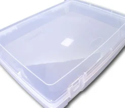Boite A4 plastique vide de 325 x 255 x H 52 mm