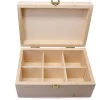 Boite bois 6 compartiments 22.5 x 13.5 x 8 cm - fabrication en France