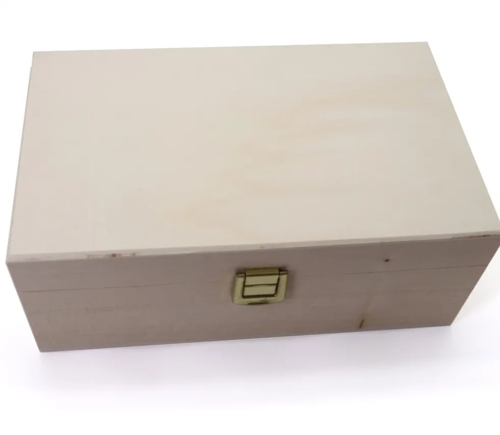 Boite bois 6 compartiments 22.5 x 13.5 x 8 cm - fabrication en France