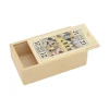 Boite bois 13.3 x 7.9 x 4.1 cm pour jeu tarot décoré motif vide
