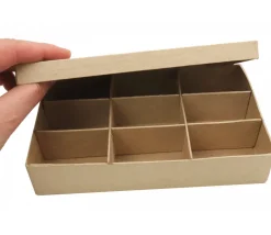 Boite carton 9 compartiments 191 x 115 x 38 mm
