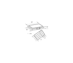 Boite 6 compartiments vide de 24.5 x 16.5 x 4 cm en plastique