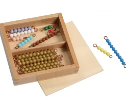 Boite individuelle 18 tiges perles Montessori