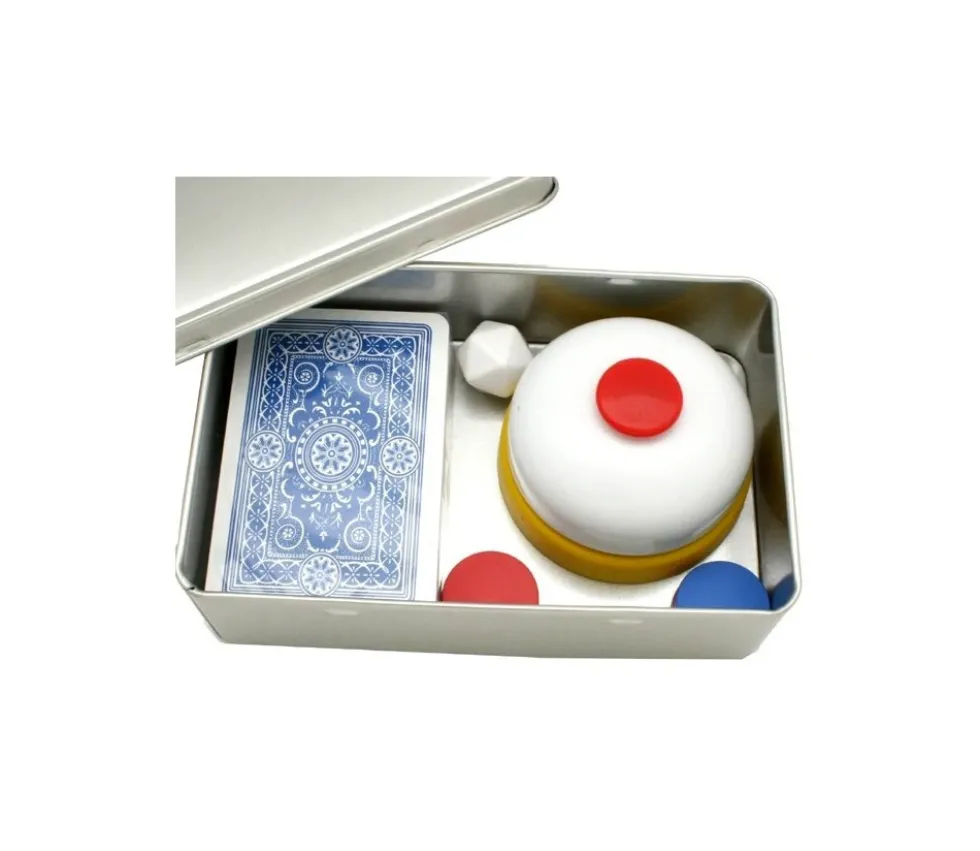 Boite métal A6 pour 2 jeux cartes à jouer et accessoires 142 x 103 x 45 mm