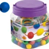 Boite 100 perles rondes colorées 20 mm de diamètre