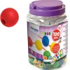 Boite 100 perles rondes colorées 25 mm de diamètre