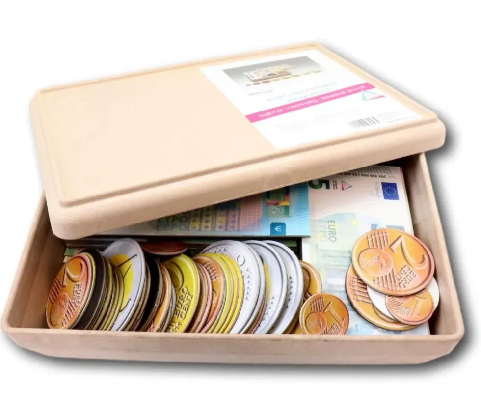 boite100 pièces et billets euros magnétiques