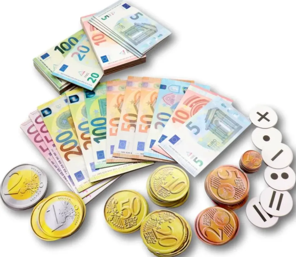 boite100 pièces et billets euros magnétiques