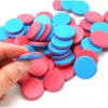 Boite 400 Pions 25 mm bicolores recto bleu et verso rouge
