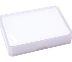 Boite plastique BRIDGE pour 54 cartes à jouer transparentes vide