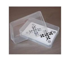 Boite plastique BRIDGE pour 54 cartes à jouer transparentes vide