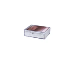 Boite plastique cristal 50 à 65 cartes à jouer - transparente vide