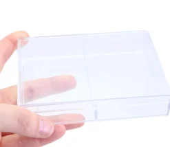 Boite plastique double cristal pour 2 jeux 54 cartes à jouer vide